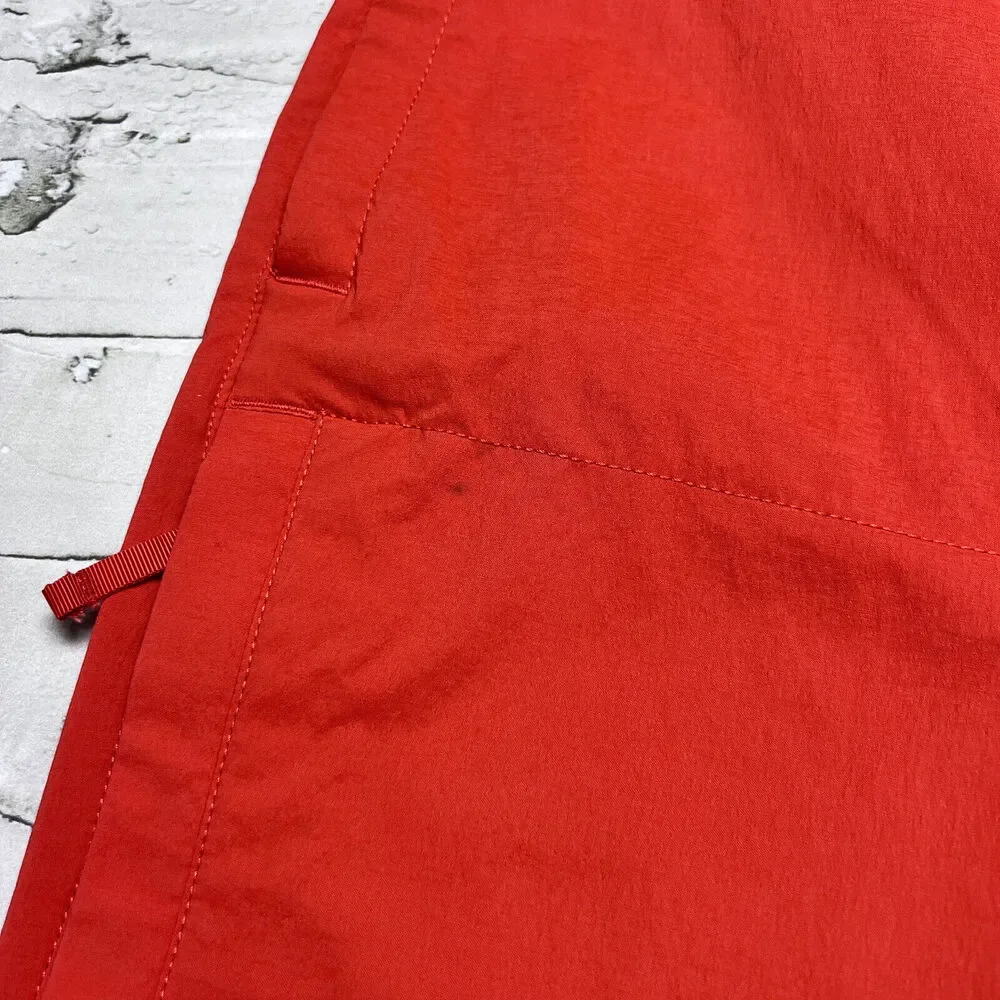 The North Face Cargo Hiking Shorts SIZE 38 Red Orange Nylon Quick Dry Gorpcore